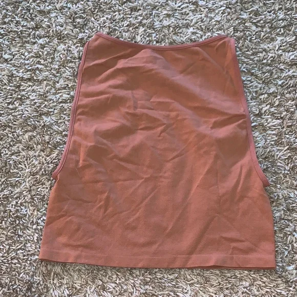 Intimately by Free People Sleeveless Cropped Orange Stretchy Tank Top XS/Small - Picture 3 of 4